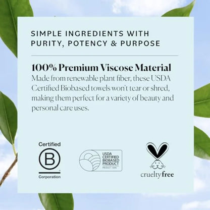 Gentle Clean Face Towels 1Pack 50 XL SingleUse Face Wipes Ultra Soft Dual Textured Disposable Towel Makeup Remover Wipes Cruelt