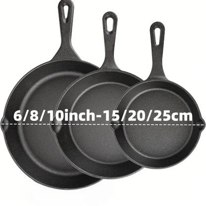 DIAMRI Cast Iron Skillet Set Nonstick Heavy Duty Pans