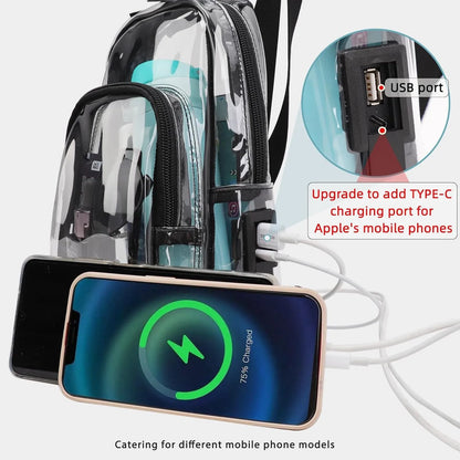 Clear PVC Stadium Sling Crossbody Bag Adjustable Shoulder Pack For Concerts