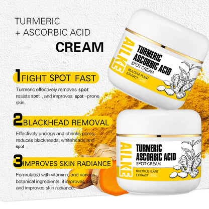 AILKE Natural Turmeric Skin Care Range for Women, Lightening, Cleaning Skin, Moisturizes, Remove Acne Dark Spots, Refining Pores