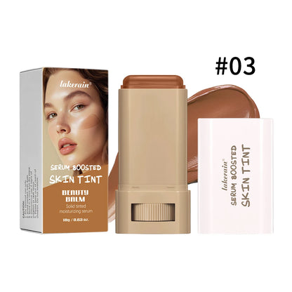 2pcs/set Skin Tint Foundation Stick Serum Boosted Smooth Plumper High Coverage Travel Bronze Concealer Long Lasting Makeup