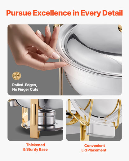 Succebuy 4 Pack Chafing Dish Buffet Set Stainless Chafer