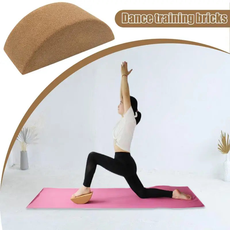 Cork Moon Brick Semi Circular Yoga Blocks For Indoor Outdoor Training