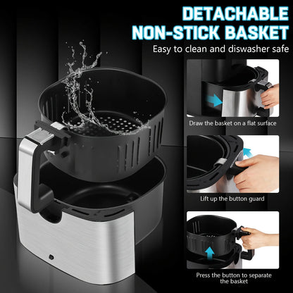 KitCook Digital Touchscreen Air Fryer With Eight Preset Cooking Modes