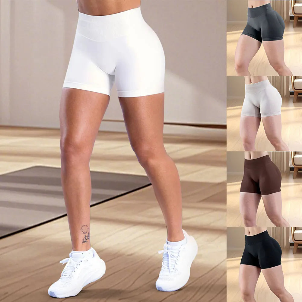 Women Biker Shorts High Waisted Workout Gym Shorts Butt Lifting Tights Fitness Running Shorts for Yoga Athletic