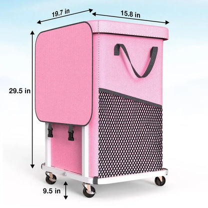 Gal150L High Grade Laundry Basket With Wheels And Removable Bag