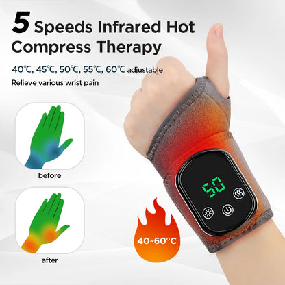 Agdoad Electric Heating Wrist Massager With Vibration Relief