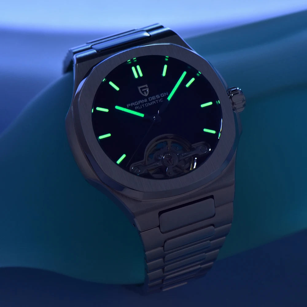 PAGANI DESIGN Skeleton Tourbillon Automatic Mens Watch