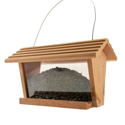 Cedar Natures Friend Hopper Bird Feeder Weatherproof Squirrel Proof
