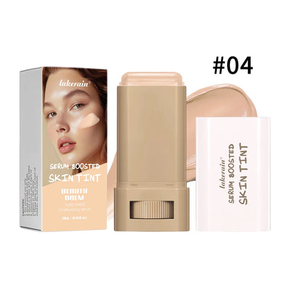 2pcs/set Skin Tint Foundation Stick Serum Boosted Smooth Plumper High Coverage Travel Bronze Concealer Long Lasting Makeup