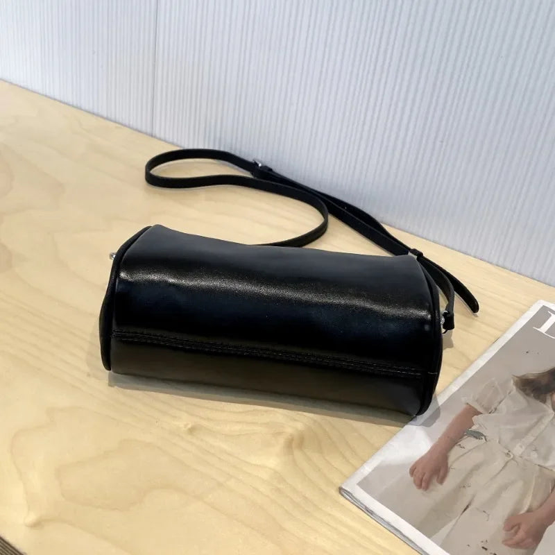 Ladies Genuine Leather Small Shoulder Bag Crossbody For Women With Zipper Pocket